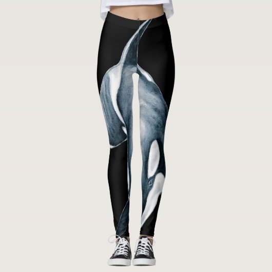 Einziger Schwertwal Leggings (Vorderseite)
