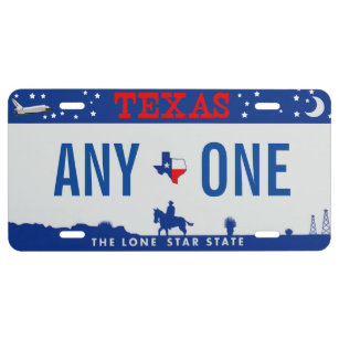 Einziger Stern-Staat Texas von USA US Nummernschild