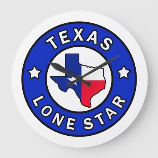 Einziger Stern Texas Große Wanduhr (Vorderseite)