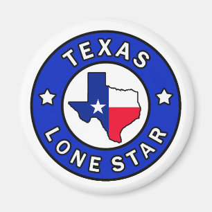 Einziger Stern Texas Magnet