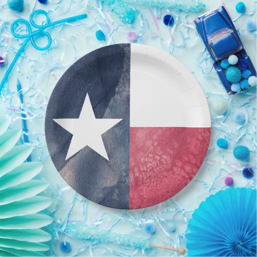 Einziger Stern | Texas Pappteller (Party)