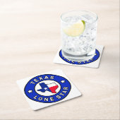 Einziger Stern Texas Rechteckiger Pappuntersetzer (Vor Ort)