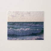 Einziger Surfer an Fistral Strand Newquay Cornwall Puzzle (Horizontal)