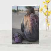 Einziger Teen-Fotograf-Grußkarte Karte (Gelbe Blume)