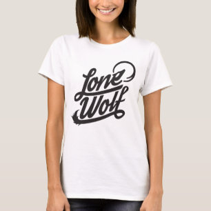 Einziger Wolf-typografisches T-Shirt