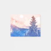 Einziges Baum-Aquarell Post-it Klebezettel (Vorderseite)