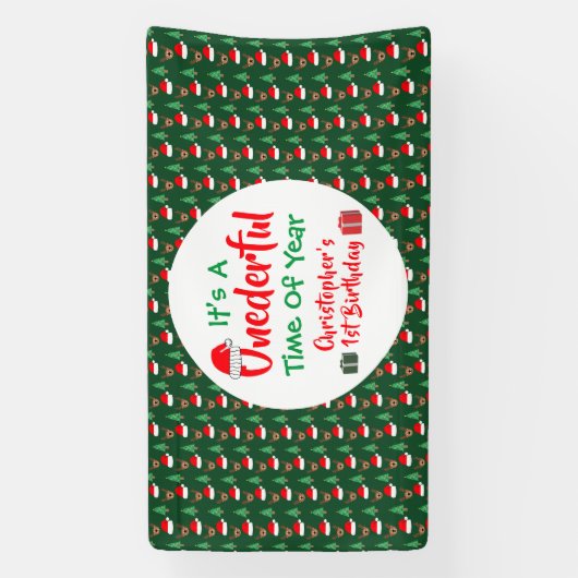 Einziges Jahr 1. Geburtstag Banner (Vertikal)