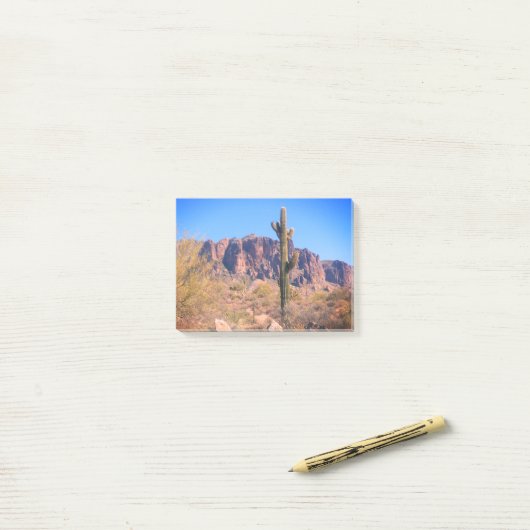 Einziges Kaktus-Post-It Post-it Klebezettel (Auf Schreibtisch)