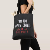 Einziges Kind Lustiger Familienhumor Tasche (Von Nahem)