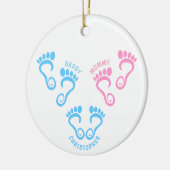 Einziges Kind Sohn Fußspuren Keramik Ornament (Links)