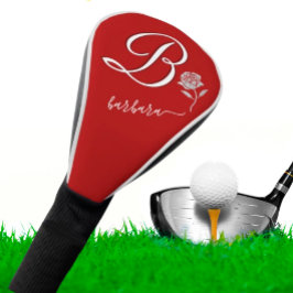 Einziges Rot mit der benutzerdefinierten Rose für  Golf Headcover