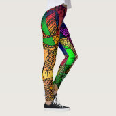 Einzigfarbige Geometrie Abstrakt, verrückt Cool Leggings (Rechts)