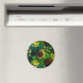 Einzigfarbige Vintage Blumendrucke Magnet (In Situ (Geschirrspüler))