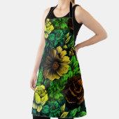 Einzigfarbige Vintage Blumendrucke Schürze (InSitu)