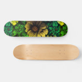 Einzigfarbige Vintage Blumendrucke Skateboard (Horizontal)
