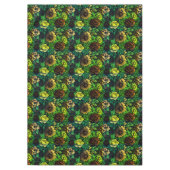 Einzigfarbige Vintage Blumendrucke Tischdecke (Vorderseite)