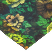 Einzigfarbige Vintage Blumendrucke Tischdecke (Schrägansicht)