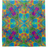 Einzigfarbiger Nebel Abstrakt Duschvorhang (Vorderseite)