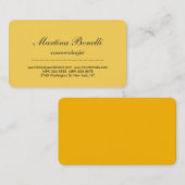Einziggelbe moderne minimalistische schlicht visitenkarte (Vorne/Hinten)