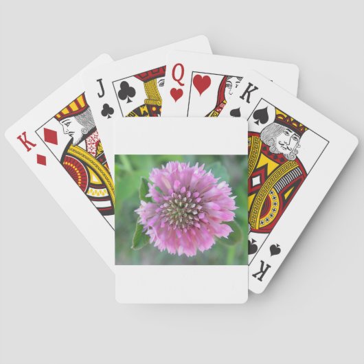 Einzigrosa Blüte Spielkarten (Rückseite)