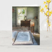 Einzimmerschulhaus mit Buchbestand Karte (Gelbe Blume)