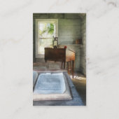 Einzimmerschulhaus mit Buchbestand Visitenkarte (Rückseite)