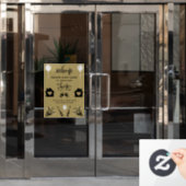 Einzugsparty Willkommen Fensteraufkleber (Büro Tür)
