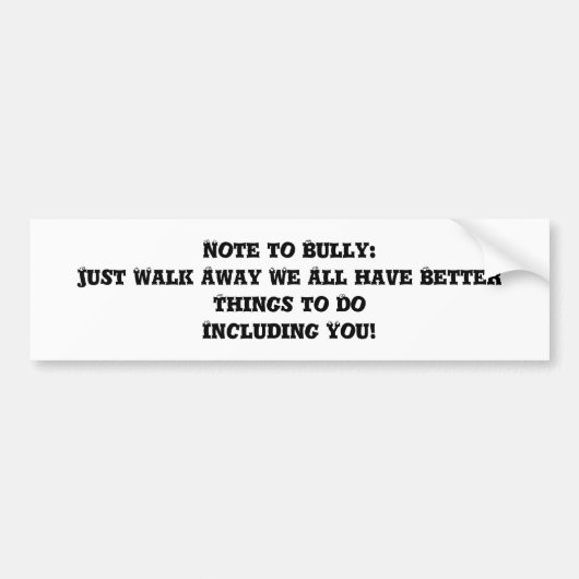 Einzuschüchtern Anmerkung: Gerade Weg-weg - Autoaufkleber (Vorne)