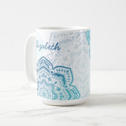 Eira Mandala 15 oz. Personalized Mug Kaffeetasse (Vorderseite Links)