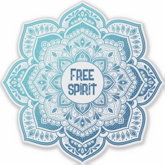 Eira Mandala Personalized Custom-Cut Vinyl Sticker (Vorderseite)