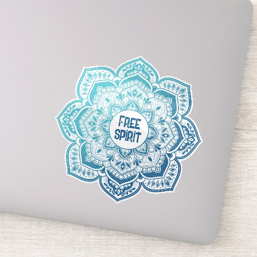 Eira Mandala Personalized Custom-Cut Vinyl Sticker (Detail)