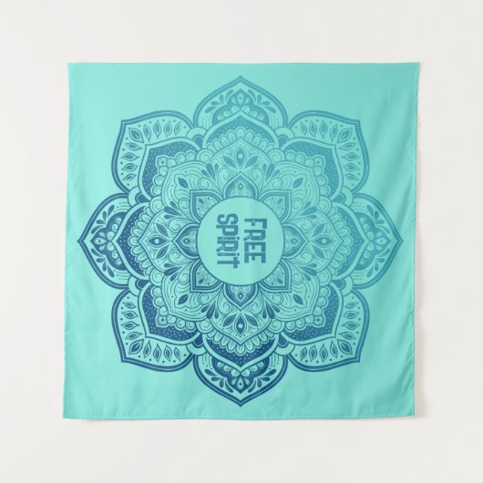 Eira Mandala Personalized Tapestry Wandteppich (Vorderseite (Horizontal))