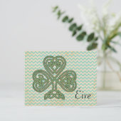 Éire Celtic Kleeblatt Postkarte (Stehend Vorderseite)