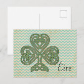 Éire Celtic Kleeblatt Postkarte (Vorne/Hinten)