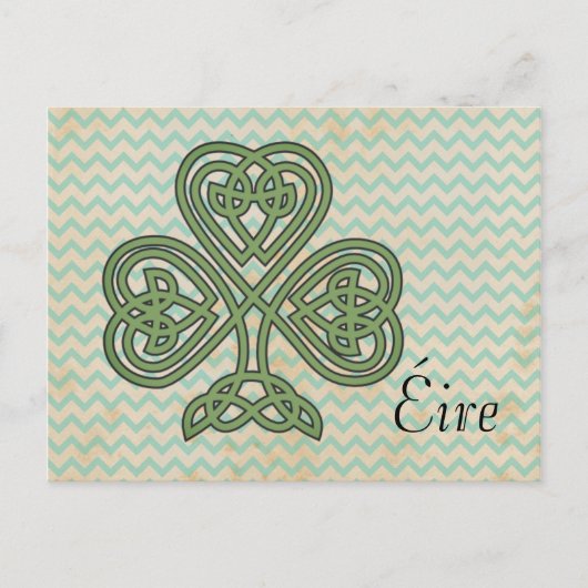 Éire Celtic Kleeblatt Postkarte (Vorderseite)