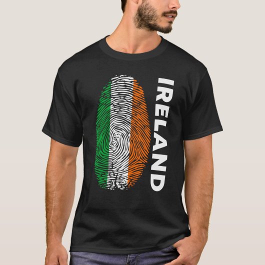 Eire Fingerprint St Patrick's Day Irish Flag Irela T-Shirt (Vorderseite)