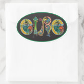 Eire Oval Euro Sticker (Tasche)