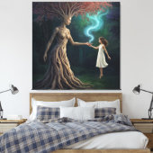 “ Eirene’s Woodland Crossing” – A Surreal Reality Leinwanddruck (Insitu (Schlafzimmer))