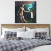 "Eirene’s Woodland Crossing” – A Surreal Reality Leinwanddruck (Insitu (Schlafzimmer))