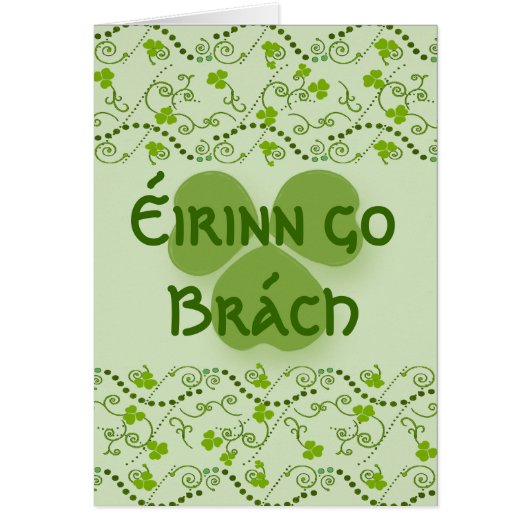 Eirinn go Brach Ireland Forever Note Card (Vorne)