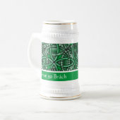 Éirinn go Brách Kelly Green Celtic Knot Bierglas (Vorderseite Links)