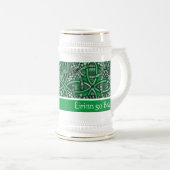 Éirinn go Brách Kelly Green Celtic Knot Bierglas (VorderseiteRechts)