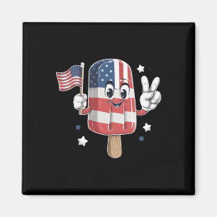 Eis am Stiel 4. Juli Jungen Kinder USA Amerikanisc Magnet