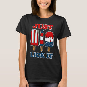 Eis am Stiel 4. Juli USA-Flagge Zitat Einfach able T-Shirt
