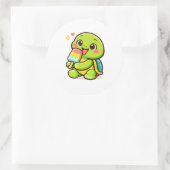 Eis am Stiel Runder Aufkleber (Tasche)