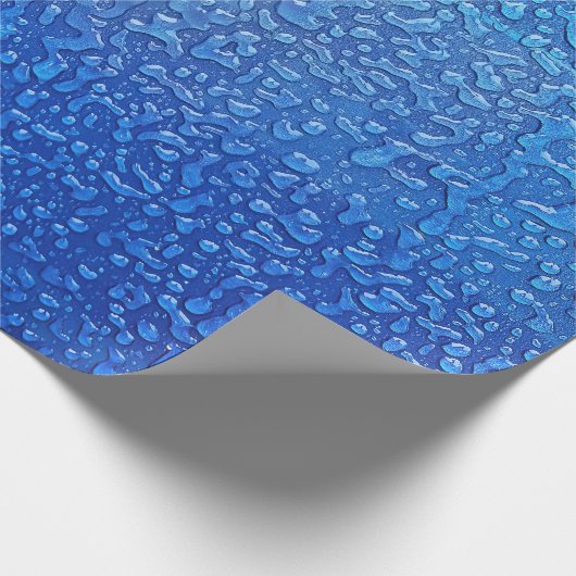 Eis auf blauem Metall Geschenkpapier (Ecke)