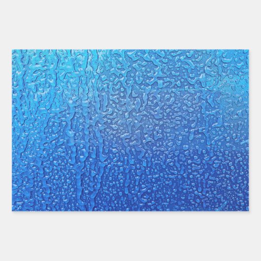 Eis auf blauem Metall Geschenkpapier Set (Vorderseite 3)