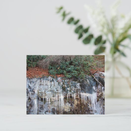 Eis auf den Felsen Postkarte (Stehend Vorderseite)