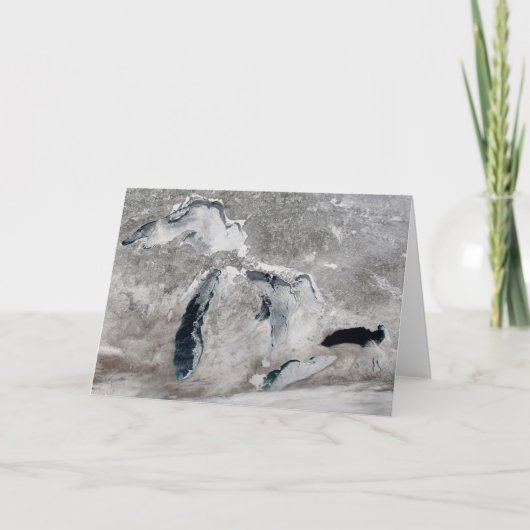 Eis auf den Großen Seen, Staaten. Karte (Vorderseite)