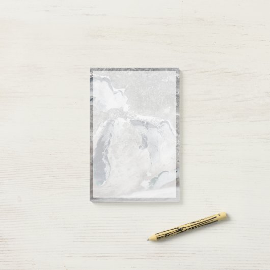 Eis auf den Großen Seen, Staaten. Post-it Klebezettel (Auf Schreibtisch)